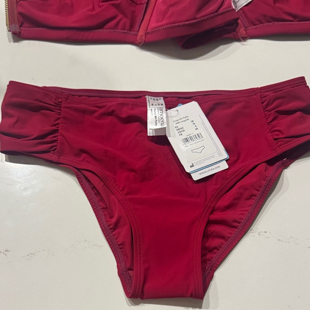 Amoena Dubai Two-Piece Burgundy Bikini Set - Picture 6 of 8